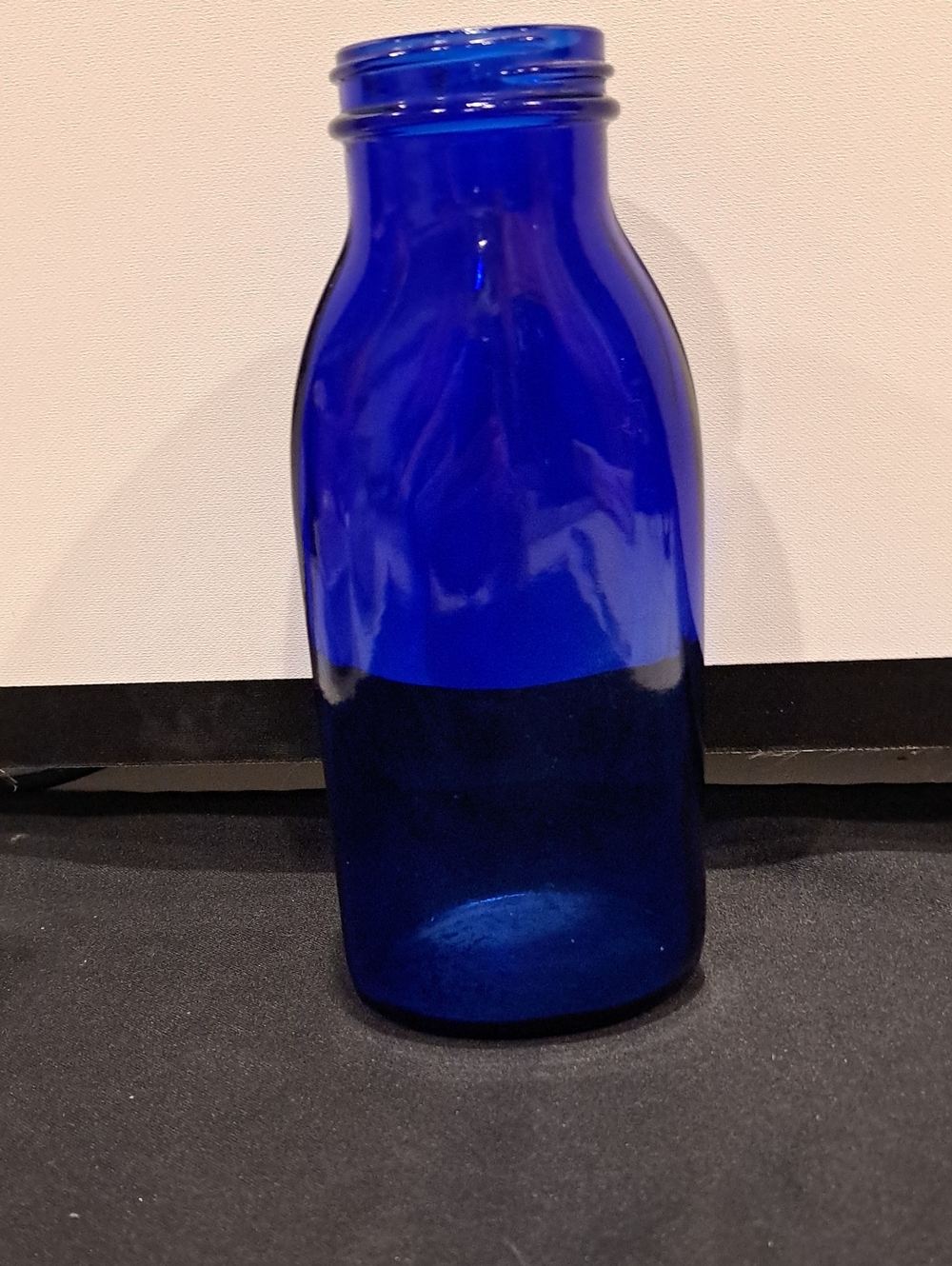 Vintage Cobalt Blue Milk Of Magnesia Medicine Bottle. Excellent Condition 7"